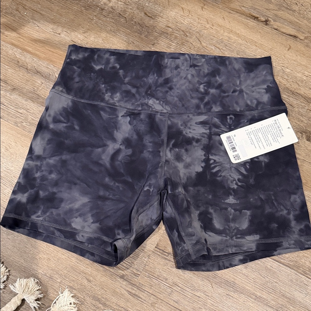 lululemon athletica Black Tie-Dye Bike Shorts